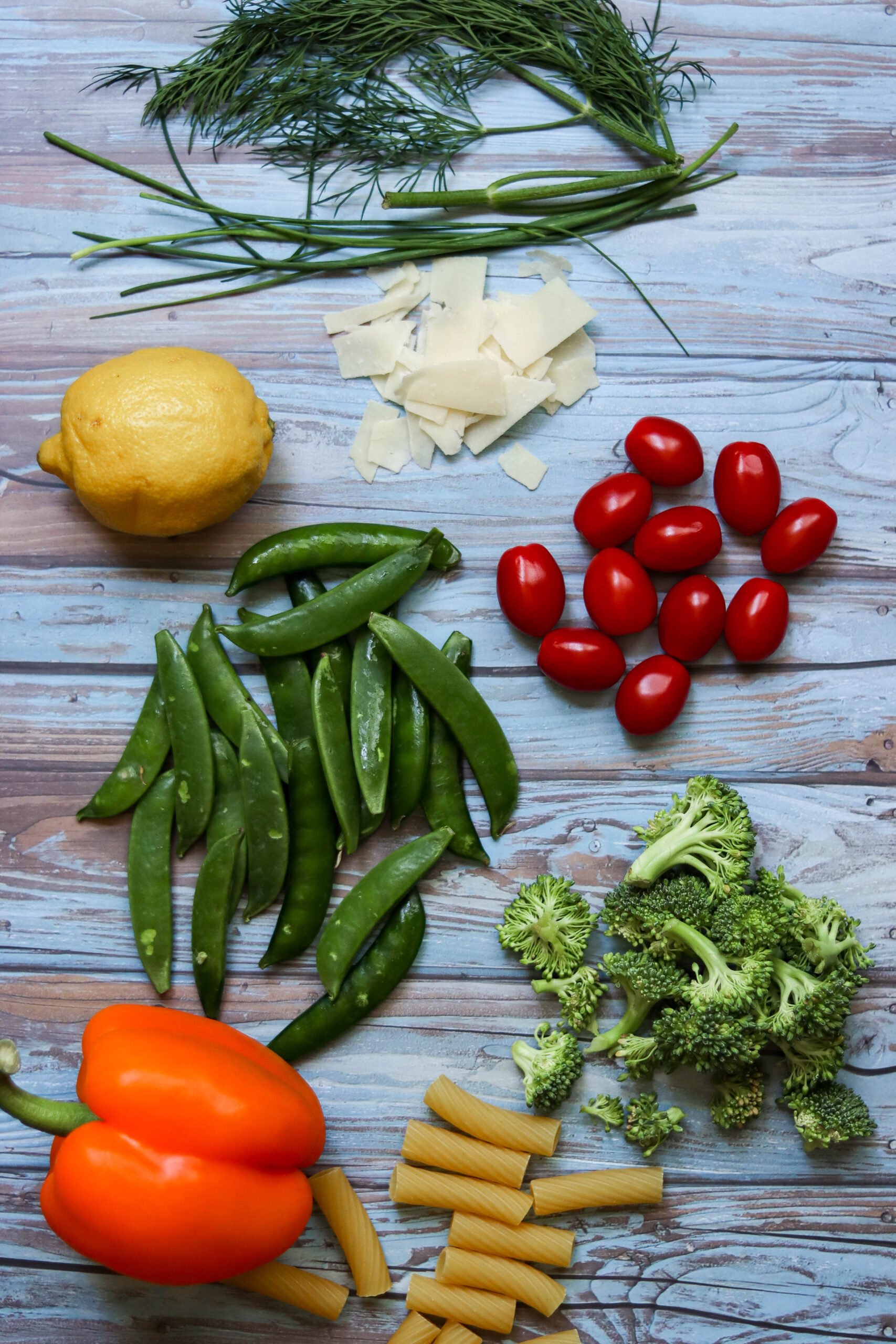 ingredients for rigatoni primavera