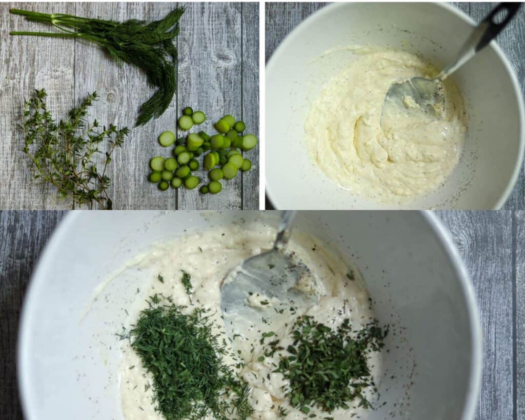 process photos for potato salad