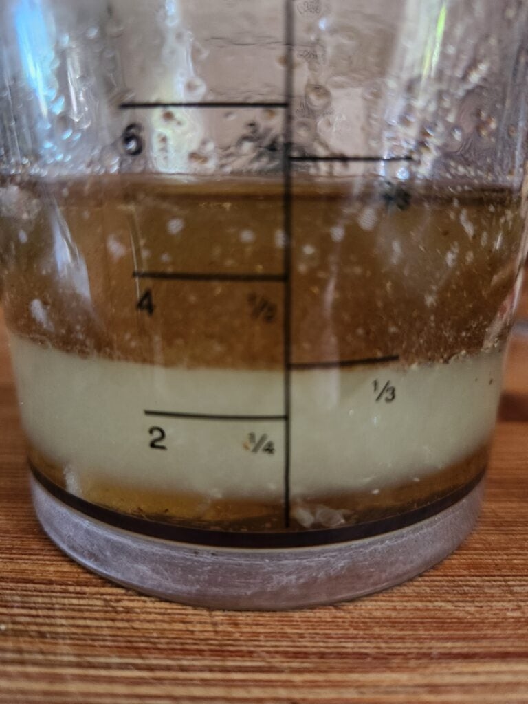 Dressing ingredients for corn salad before blending.