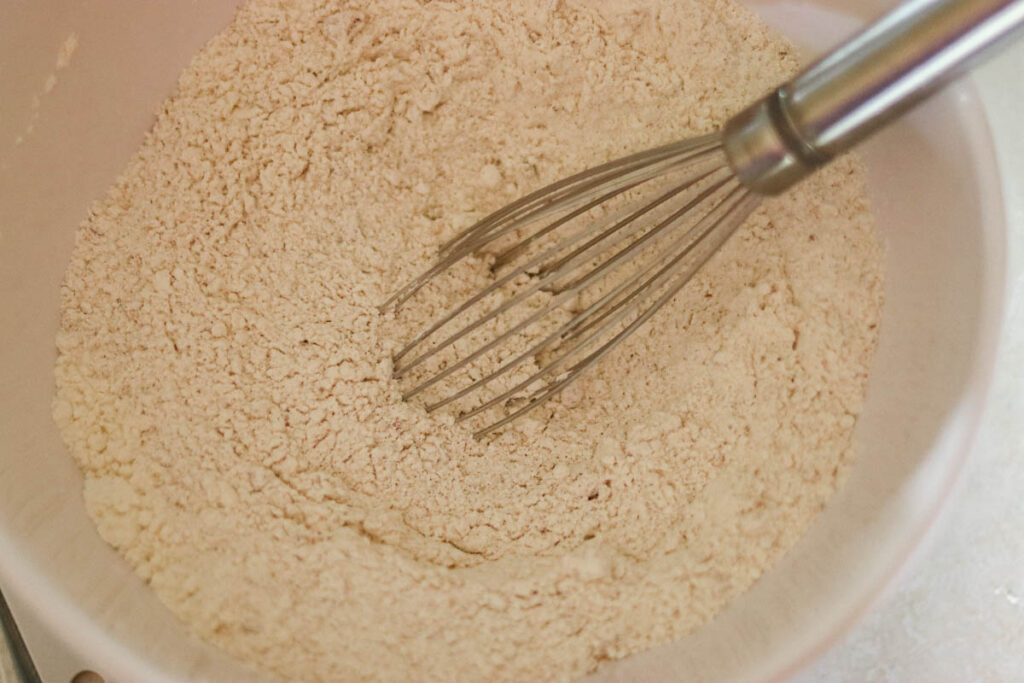 Mix dry ingredients together.