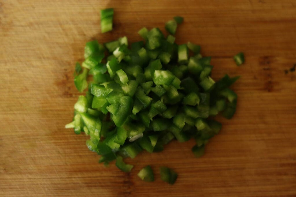 Diced jalapeno.