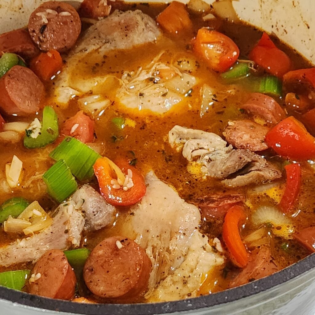 Add the water to the pot.