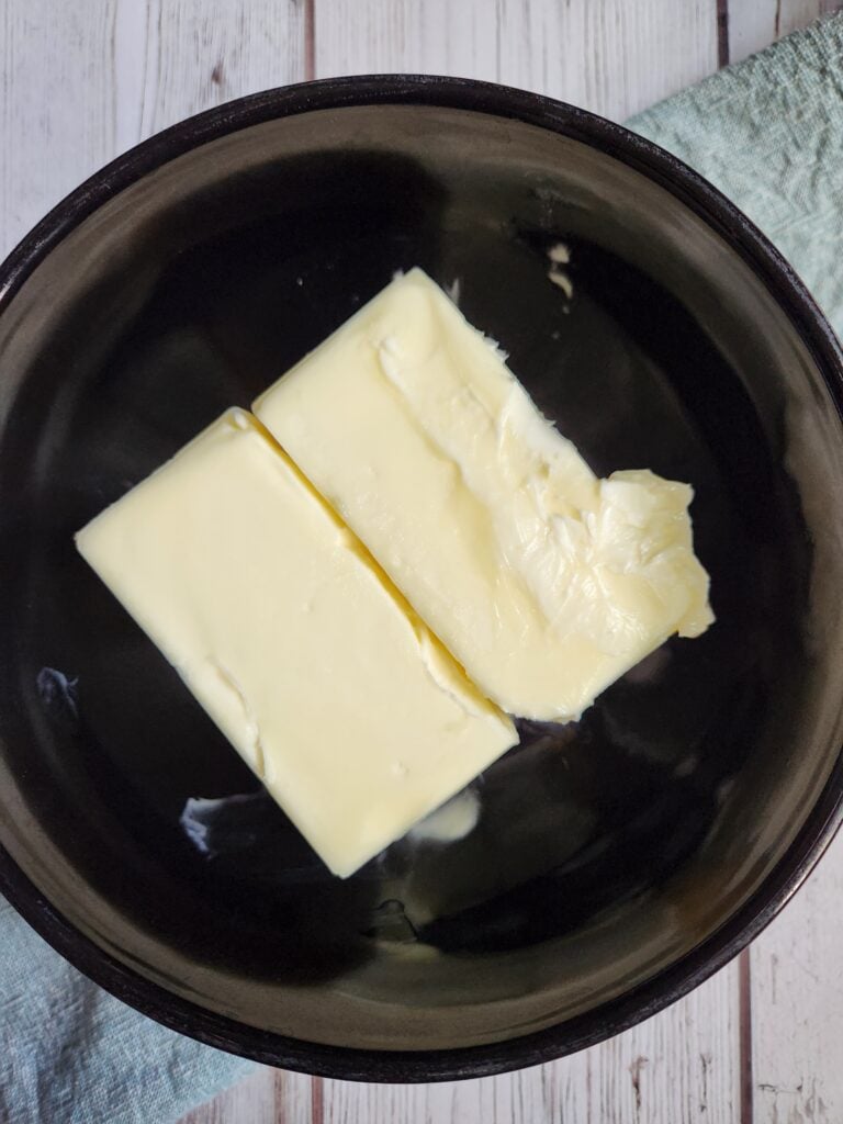 Butter that has been softened.